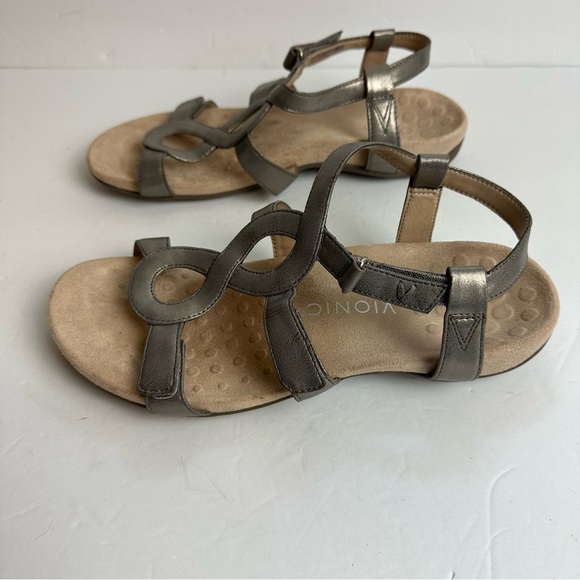Vionic Jodie Women's Size 9 Sandals or UK 7 or EU 41 Strappy Shoes Silver - Picture 4 of 9